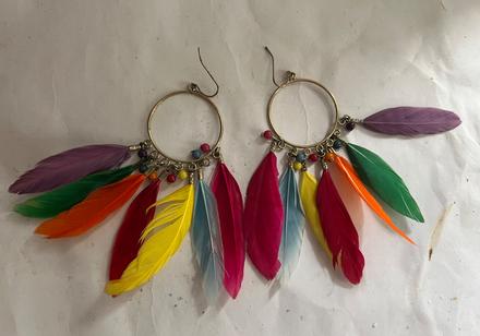 Pierkove pierka boho etno hippie nausnice,