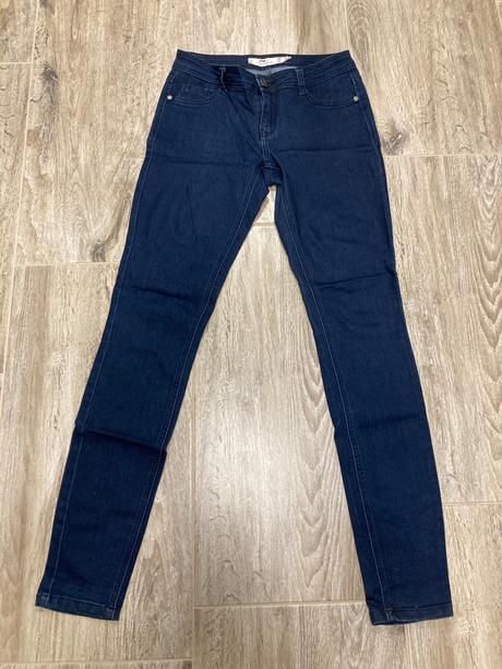 Dámské tmavomodré rifle, fishbone,26