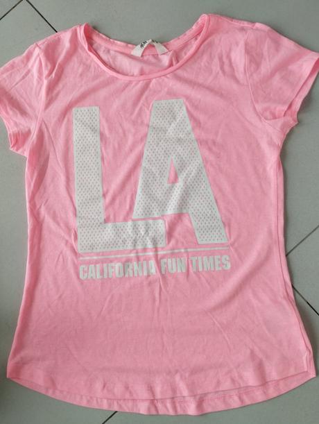Neónové tričko, h&m,170