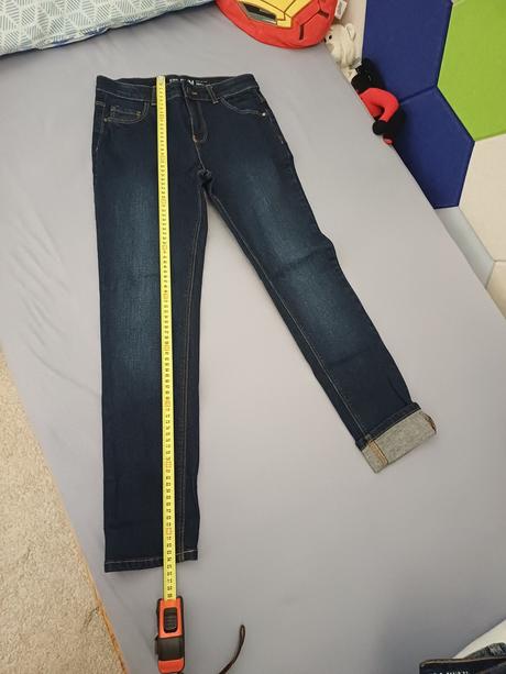 Rifle primark tmavý denim - cena za 1ks, primark,158