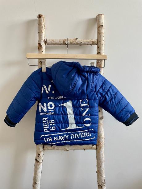 Modrá zimná bunda ikks, 74