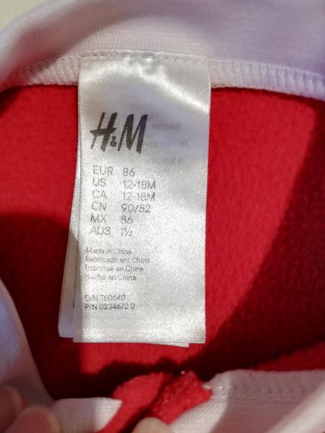 Vianočný overal mikuláš, h&m,86