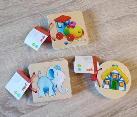 3ks drevené obrázkové knižky, 