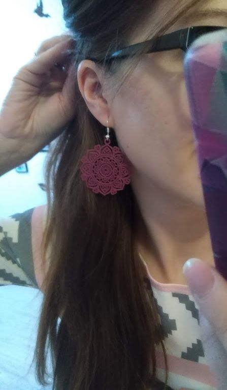 Náušnice mandala staroružová, 