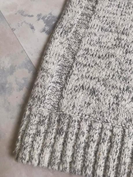 Luxusný hrubý melírovaný pulóver, tu,xl