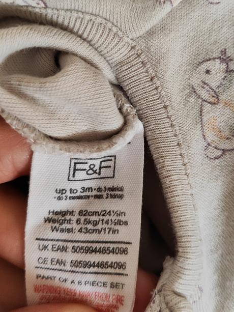 Pyžamko dupačky, f&f,62