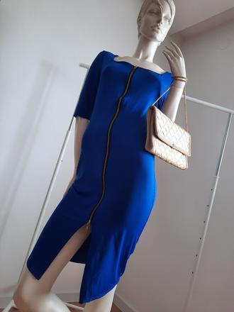 Úpletové šaty so zipsom, m