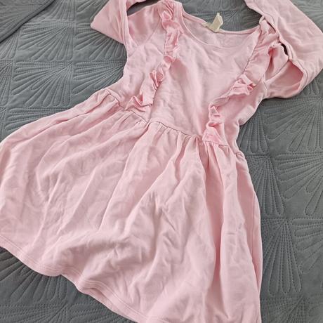 Ružové šatôčky s volánikmi, h&m,128