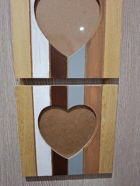 Dreveny fotoramik na dve fotky, 