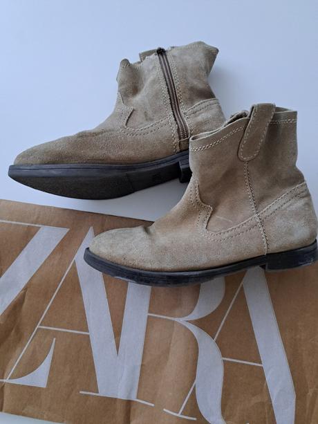 Zara topánky čižmičky jar koža 33, zara,33