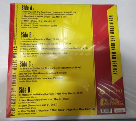 Iron man trilogy 2x lp vinyl, limitovaná edícia,