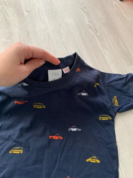 Bavlnene tričko krátky rukáv zara 2 ks, zara,110