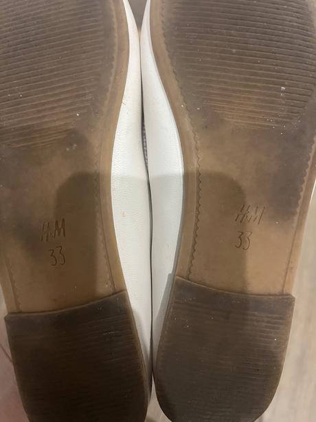 H&m biele baletky baleríny topánky č. 33, h&m,33