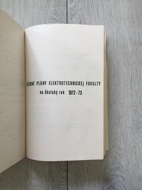 Brožura študijny program 1972-1973,