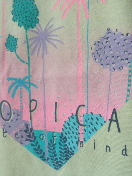 Dievčenské tričko so strapcami a potlačou (8-9 r.), 134