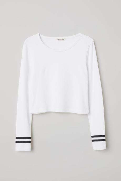 Krátke tričko z organickej bavlny, h&m,134 / 140