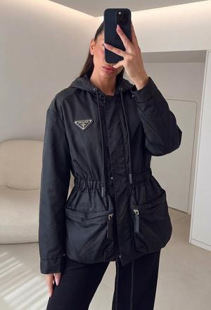 Original prada nylon hooded jacket, prada,36