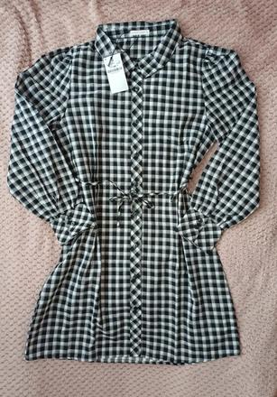 Krásne kárované šaty veľ.40, 40 / l
