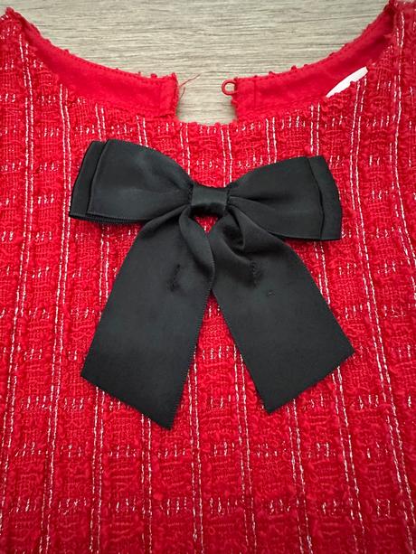 Šaty z buklé džerseja mašľa h&m 122/128, h&m,128