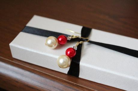 Červeno-zlaté náušničky, 