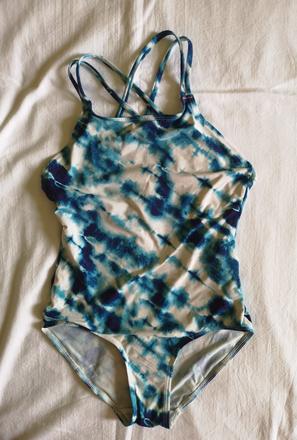 Bielo-modré plavky s prekríženými ramienkami, lindex,134