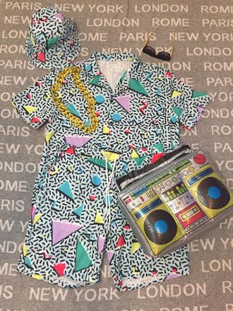 Pansky kostym havajska party 80/90 roky 3xl, 