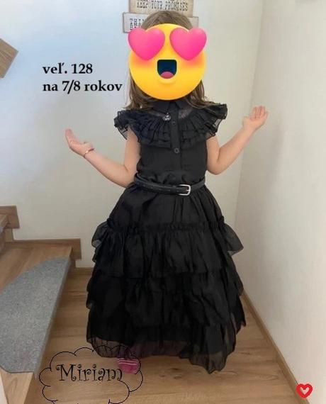 Nové plesové šaty podľa filmu wednesday addams,