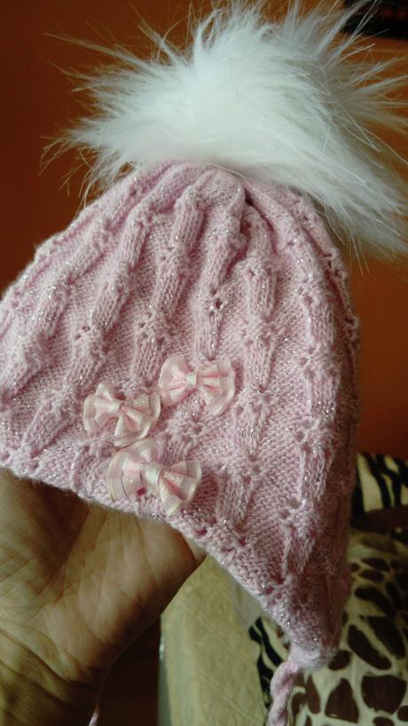 Zimny set (ciapocka+rukavicky), h&m,80