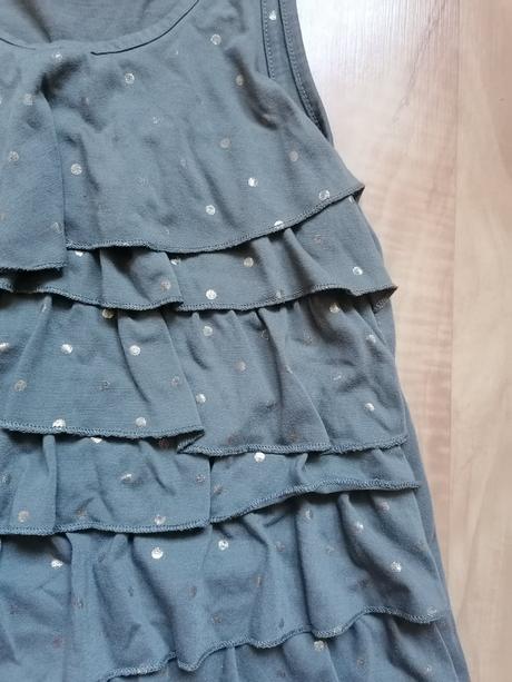 Zelené šatky so zlatými bodkami - 110/116, h&m,110