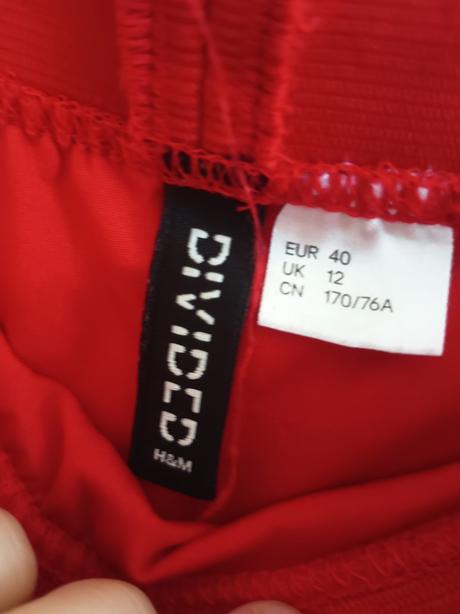Červená maxi sukňa, h&m,l