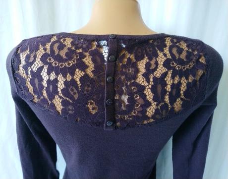 Dámsky acrylový fialový pulóvrikový top la redoute, xs