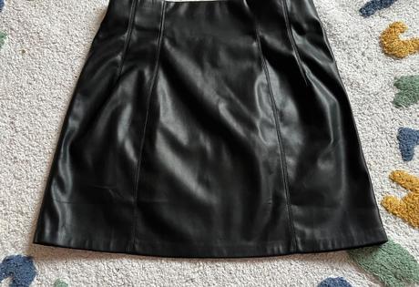 Čierna koženková sukňa, zara, l/40, zara,l