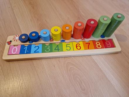 Nasadzovanie čísla 0-9 montessori, 