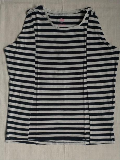 Tričko s tmavomodrými pásikmi, h&m,134