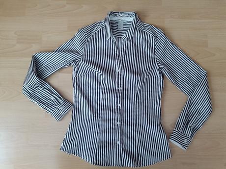 Pružkova košeľa ciernobiela, h&m,36