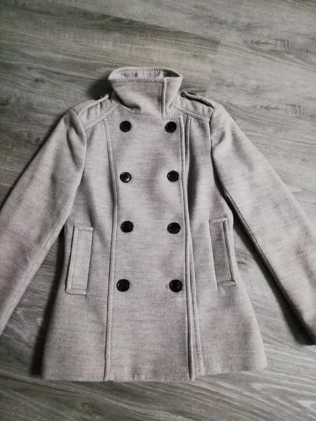 Sivý kabát, h&m,34
