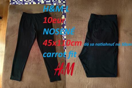 Tepláky hm čierne, h&m,l