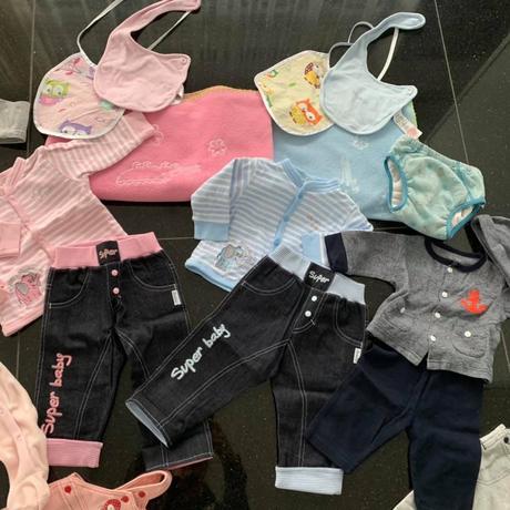 Balík oblečenia pre dvojičky bábätka, 68–80