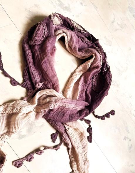 Vintage šatka na krk, xl