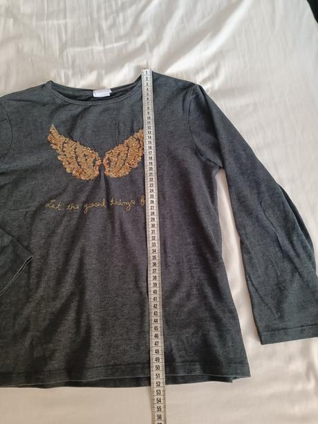 Tričko s dlhým rukávom -krídla, zara,140