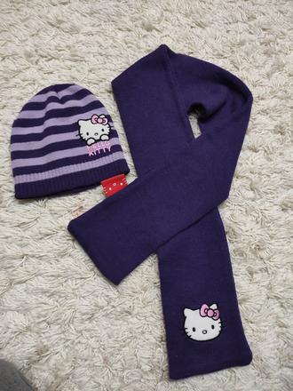 Čiapka a šál, hello kitty,110