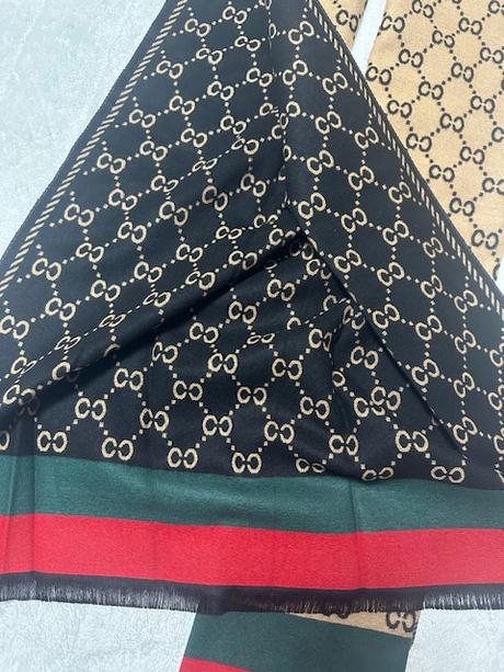 Veľký kašmírový šál obojstranný dvojfarebný,