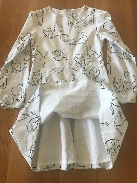 Jacadi biele šaty s mačičkami, jacadi,152
