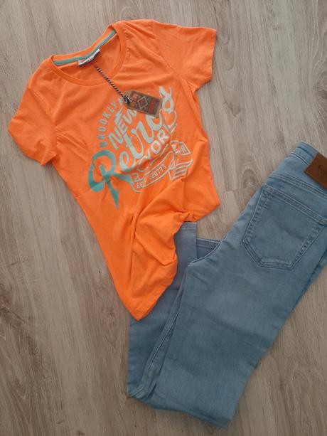 Retro jeans tričko, xs