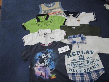 2288.  tričká, polokošele 7 ks, 104