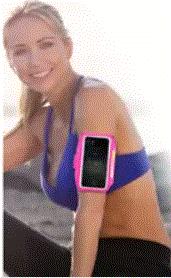 Fialove športové púzdro na telefon na ruku,