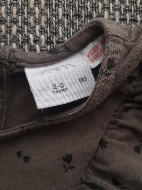 Šaty s dlhým rukávom, zara,98