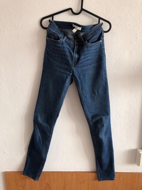 Modré rifle h&m/ dámske modré džínsy, h&m,34