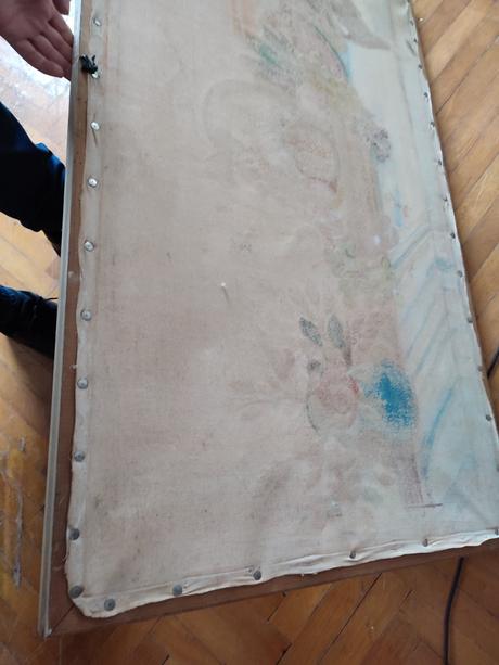 Retro olejomaľba ovocný košík 115x70cm,