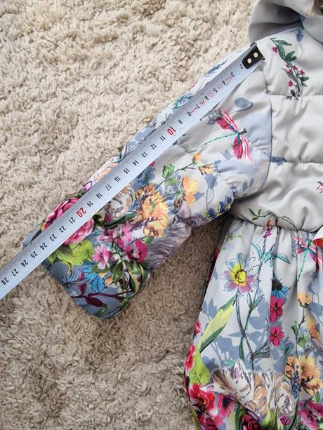 Krásna oteplená bunda s kožušinou 6-12m, 68